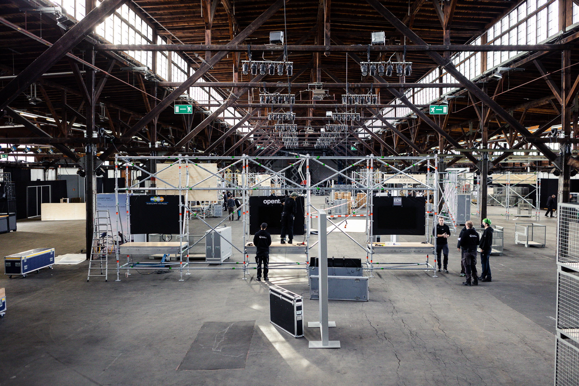 Aufbau einer Veranstaltung in einer Location